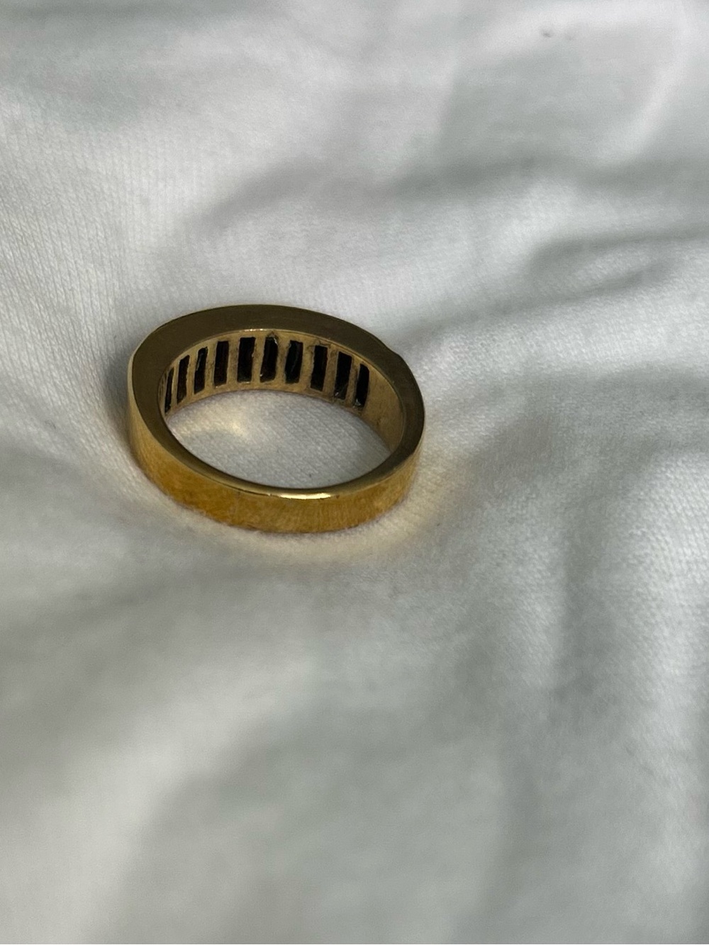 Anne Klein Gold Tone Vented Band Ring